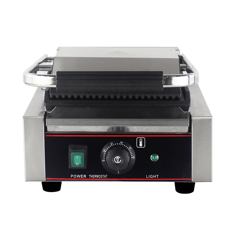 Stainless Steel Commercial Electric Panini Grill Kitchen Machine
